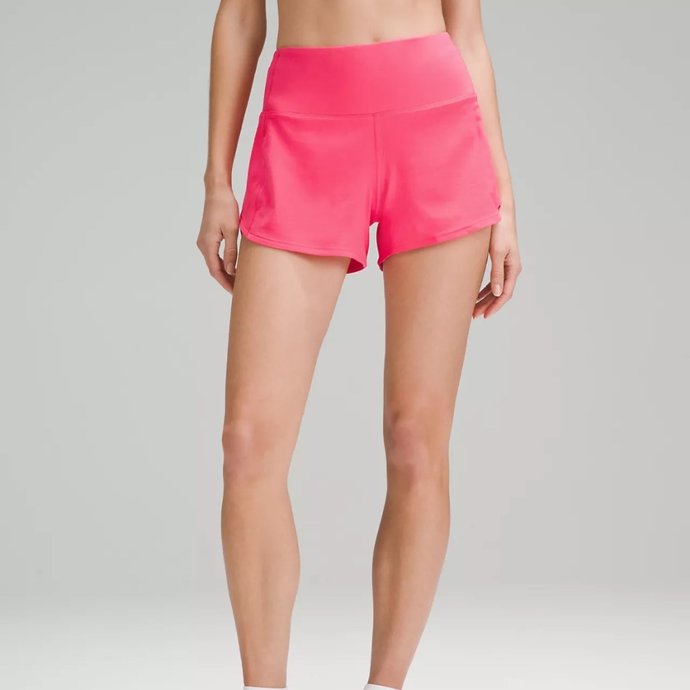 Lululemon Speed Up High Rise Lined Short 4 inches - Size 8 - Lip Gloss
